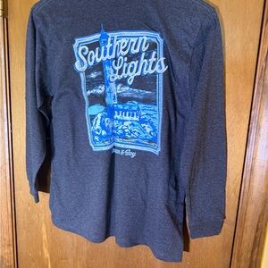 NWT crown & ivy Blue Graphic Long Sleeve Tee Boy's Size Medium